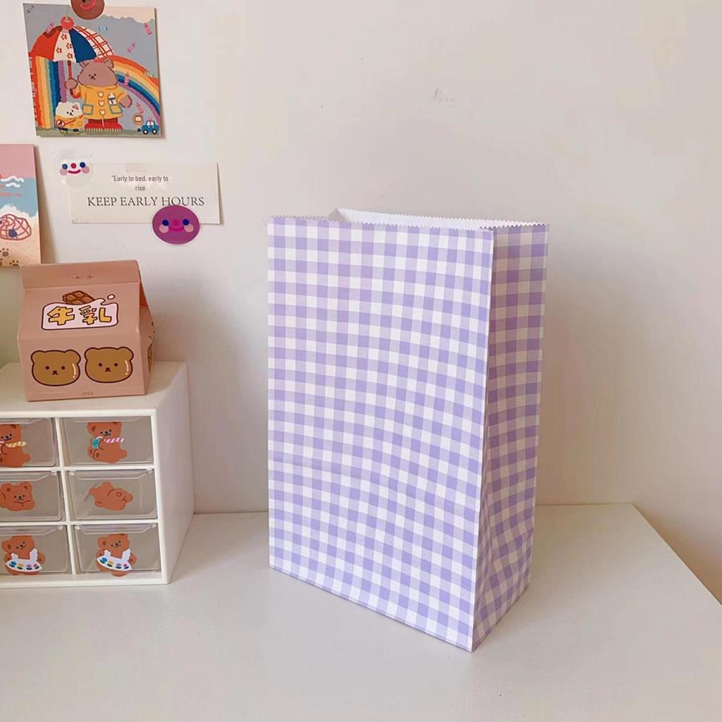 Корейский стиль цветной клетчатый крафт-мешок для свадебного подарка