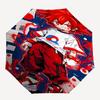 1pc Red-Haired Anime Character with Blue Circle Logo: Automatic Opening Folding Umbrella, 8 Bone Iron Frame, Portable Design for Outdoor Use, Ideal Gi