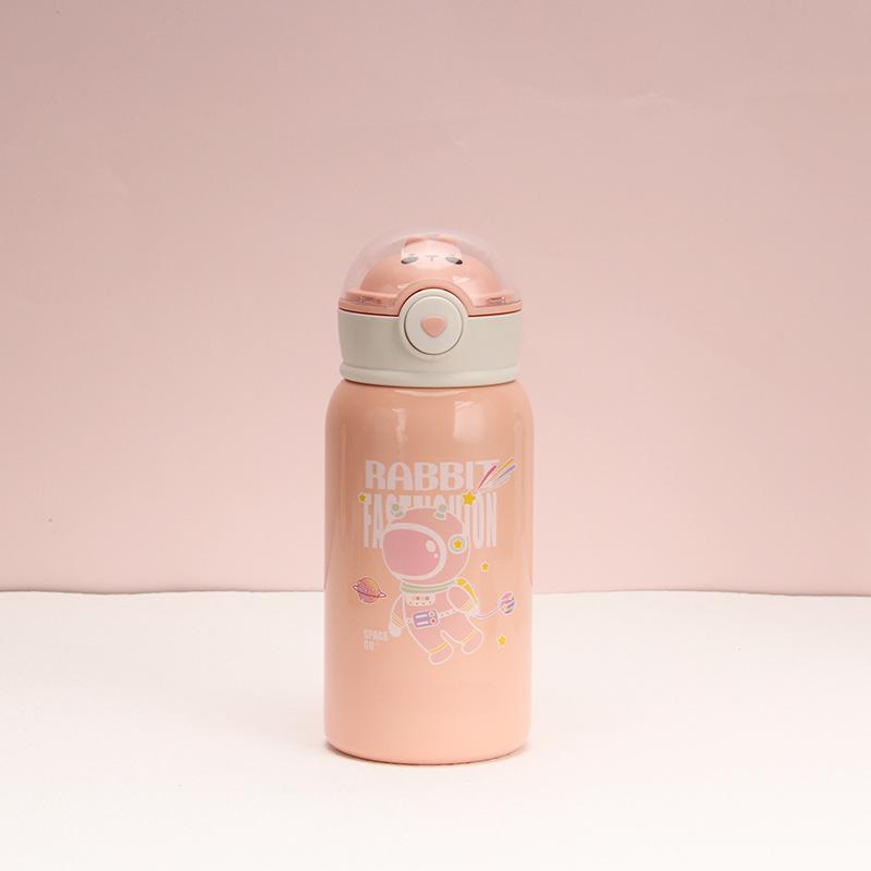 Детская чашка с космической звездой из нержавеющей стали 304, креативный милый детский горшок с соломенным ремешком