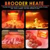 250W Heater Lamp for Chicken Coop Adjustment Hanging Brooder Heater with Infrared Heat Lamp Tube for Lamb Pig Chick Duck Poultry