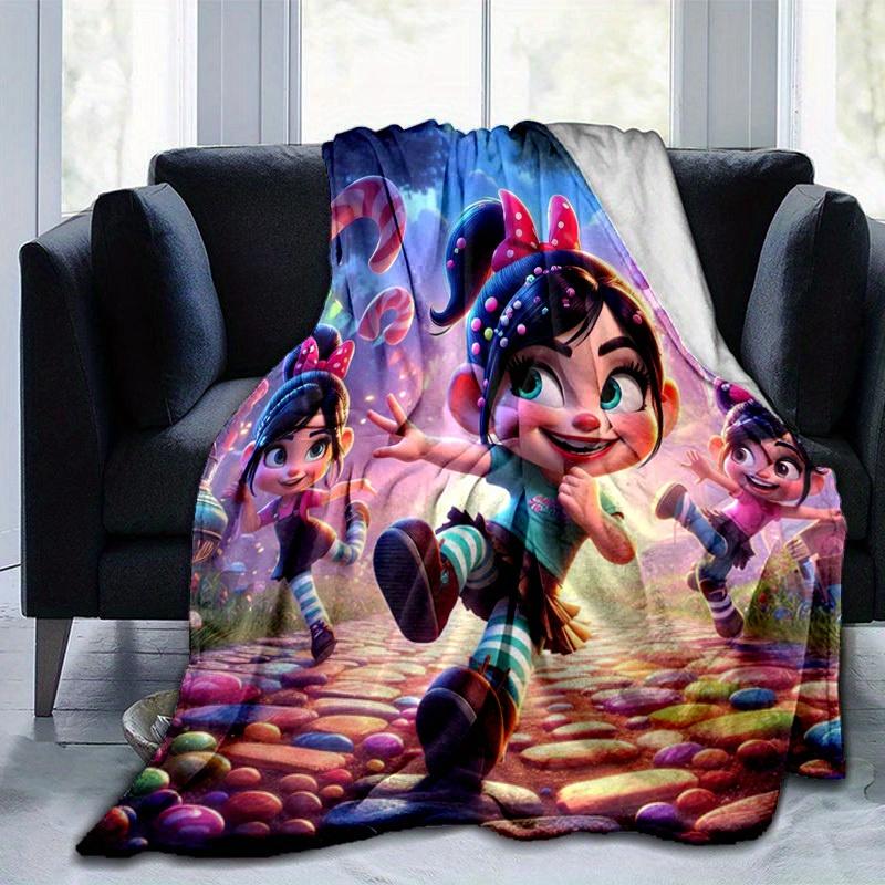 1pc. Colorful Candyland Theme Blanket - Perfect for Home, Office, Outdoor Use, Gift Idea, Suitable for All Seasonsz0417266