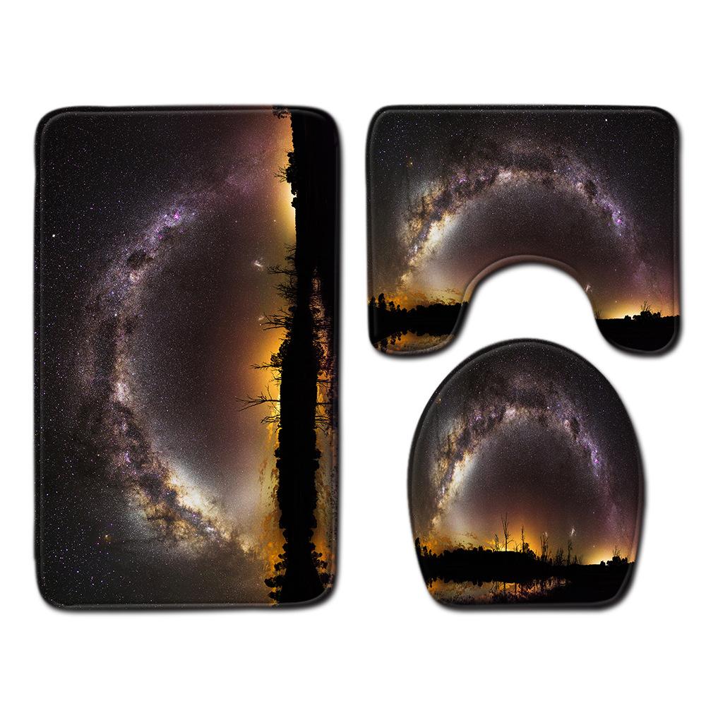 Star Bathroom Floor Mat Toilet Three-Piece Set