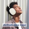 Силиконовый защитный чехол однотонный для AirPods Max - Мягкий чехол-оболочка для накладных наушников