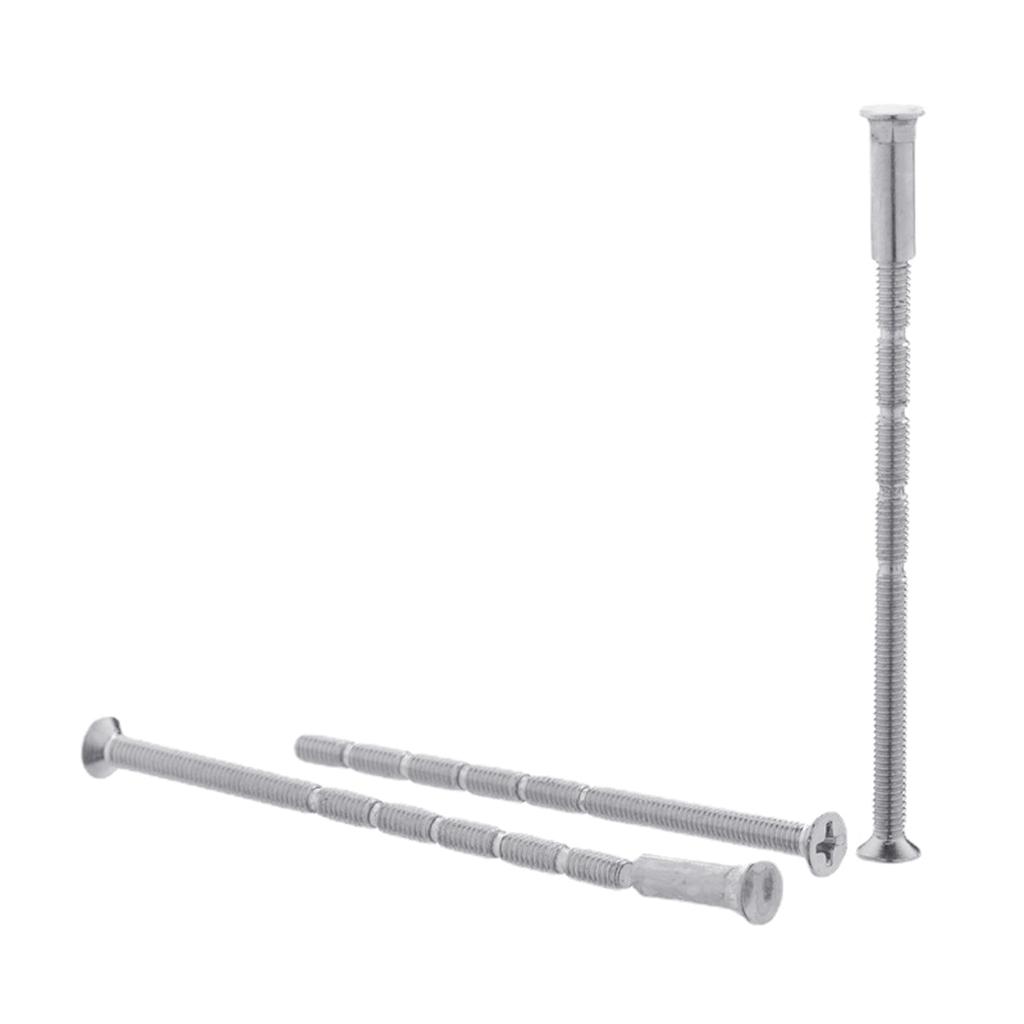 Простые в использовании крепежные винты для дверных ручек, регулируемые по длине болты для дверных ручек, никелированные, набор 60 шт. для различных ручек