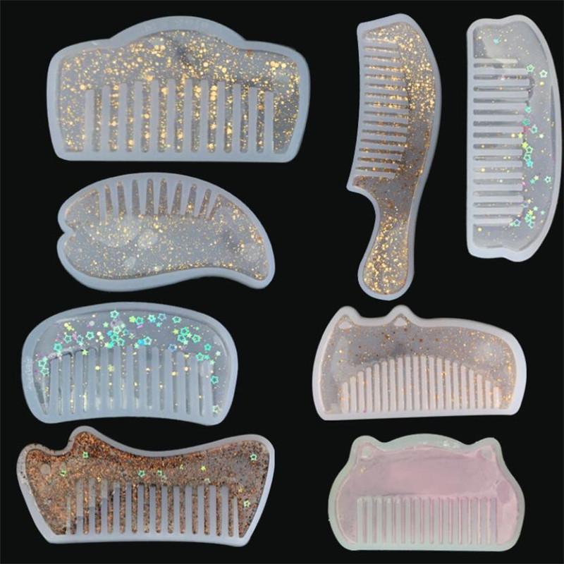 Comb Series Silicone Mold Epoxy Resin Jewelry Making Cosmetic Tools DIY Hand Craft Sugarcraft Cake Baking Moulds