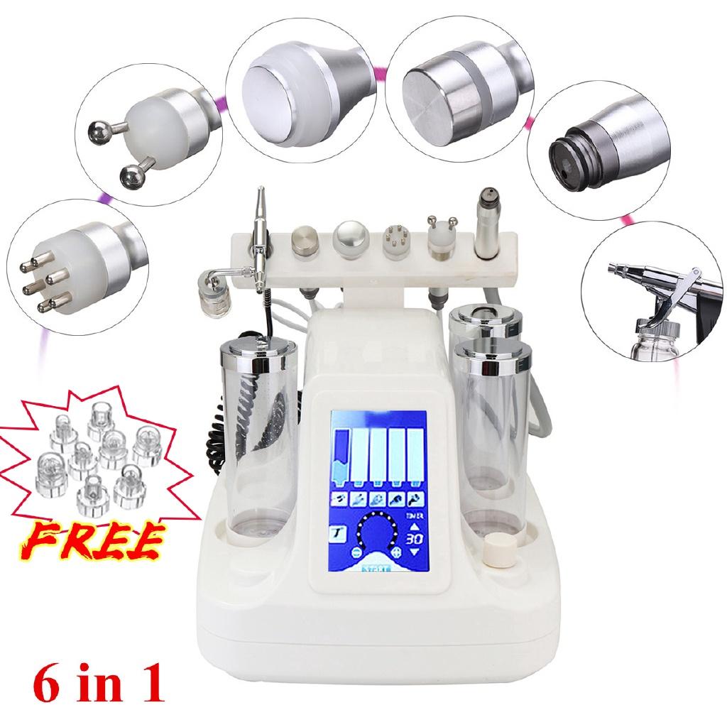 26W AC110V-220V 50HZ-60HZ Hydra Dermabrasion Aqua Peel Clean Facial Skin Care BIO Light RF Face Beauty Machine 6 In 1