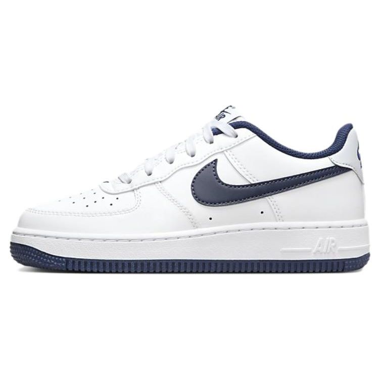 Nike Детские кроссовки Air Force 1 GS White Midnight Navy Football-серые FV5948-104