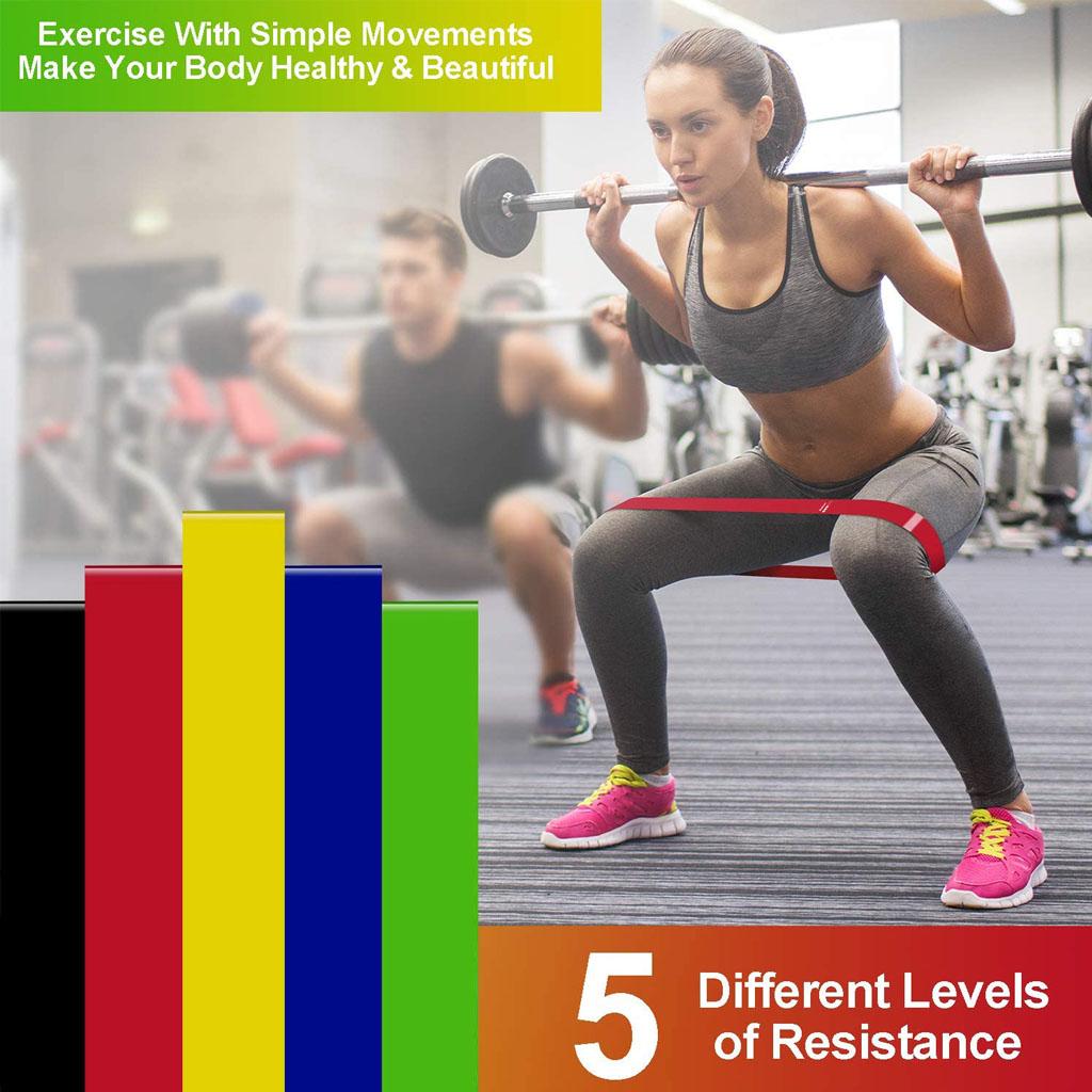 Тренировочные ленты сопротивления Йога Тренажерный зал Фитнес Резинка Подтягивание Помощь Резиновая лента Кроссфит Упражнение Домашние Тренировки Оборудование