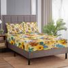 Three-Piece Bed Linen Set In A Warm Shade Of Mustard With 2 Pillowcases, Suitable For The Bedroom (Animal, Souvenir)