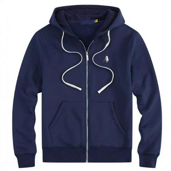 Men's Plush Lined Hooded Sweatshirt, Embroidered Loose Fit, Autumn/Winter Polo Style, Plus Size, RL Design