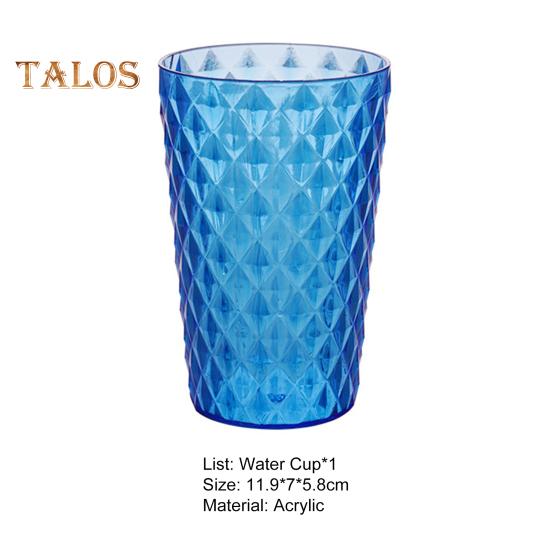 Drinking Glasses Multi-purpose Fine Workmanship Portable Good Unique Rhombus Textured Water Mug for Household