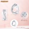 Naniwaai Earrings for High Quality Painless 925 18K Platinum for White Day Women, Popular, Zirconia, Earrings, Silver, Twisted, Hypoallergenic, Gold,