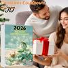 Festive Home Hanging Decorations 2026 Sea Glass Style Christmas Countdown Calendar Blind Box, 24Pcs Unique Tree Pendants Acrylic Ornaments,