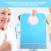 Waterproof Adult Elder Mealtime Eating Bib Clothes Clothing Protector Dining Aid Light Blue