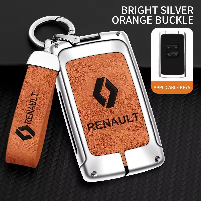 Interior Stickers Car Key Case Cover For Renault Koleos Kadjar Captur Megane Talisman Espace Clio Zoe Scenic 4 Arkana Dacia Sand