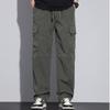 2024 мужские летние брюки-карго в американском стиле ретро с несколькими карманами, прямые брюки, однотонные повседневные брюки, свободные спортивные штаны больших размеров M-4XL
