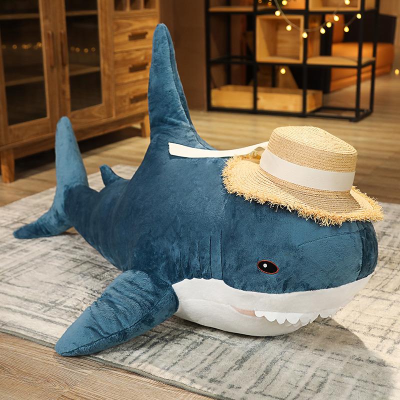 15-140cm Kawaii Shark Plush Toy Big Stuffed Animal Super Soft Colorful Doll Whale Large Long Sleeping Pillow Party Gift for Kids