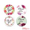 50-500pcs 1 Inch Flower Thank You Stickers Seal Label Handmade Stickers Scrapbooking for Gift Envelope Seals Stickers
