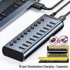 LLHY 10-портовый USB 3.0 концентратор с индивидуальными переключателями
