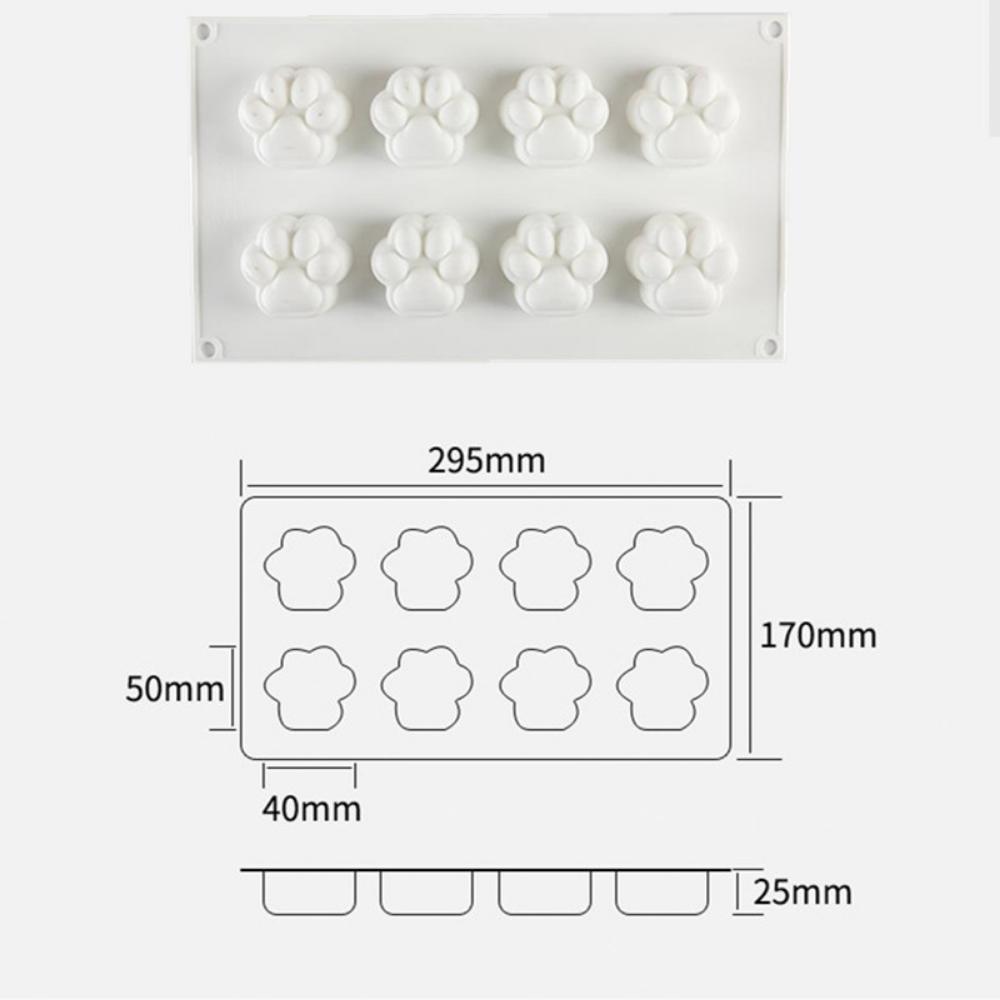 Cat Claw Silicone Mold 8 Cat Claw Cake Mold Dog Claw Mousse Cake Mold Ice Cream Jelly Silicone Mold