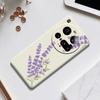 For Xiaomi 15 Ultra Case Lavender Pattern Printing Straight Edge TPU Phone Back Cover