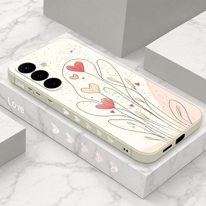 Яркий Pop Art Чехол с Сердечками Для Samsung Galaxy S26 Ultra S25 Plus S24 S23 S22 S21 FE A16 A17 A18 A26 A36 A37 A54 A55 A56 A57 5G Чехол