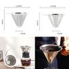 Stainless Steel Coffee Filter Over Portable Reusable Small And Light Compact Cone Dripper Hot Water Durable New