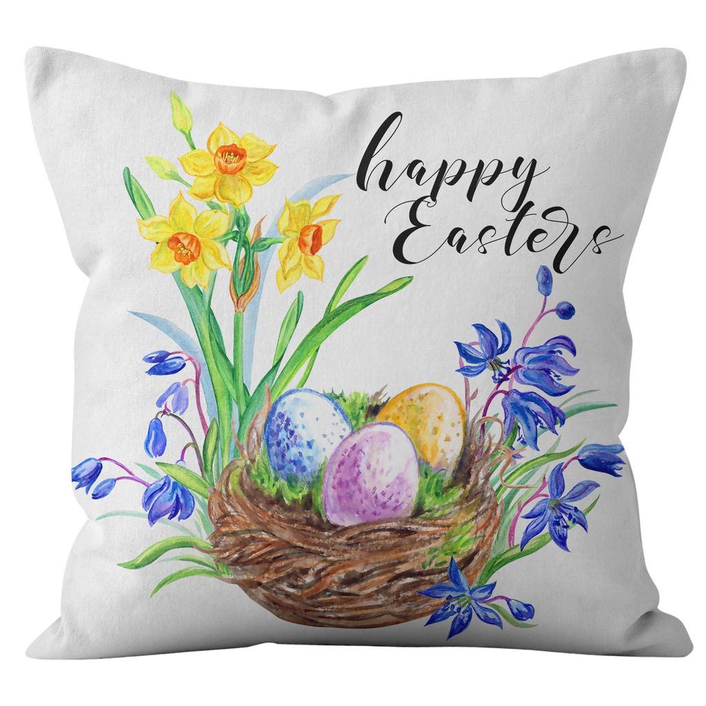 Новая пасхальная наволочка, гирлянда, милый праздничный домашний декор, наволочка для подушки