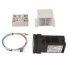 Digital PID Thermostat Set Thermocouple Heat Sink Relay Temperature Controller Set with Bracket for Farm Chicken House