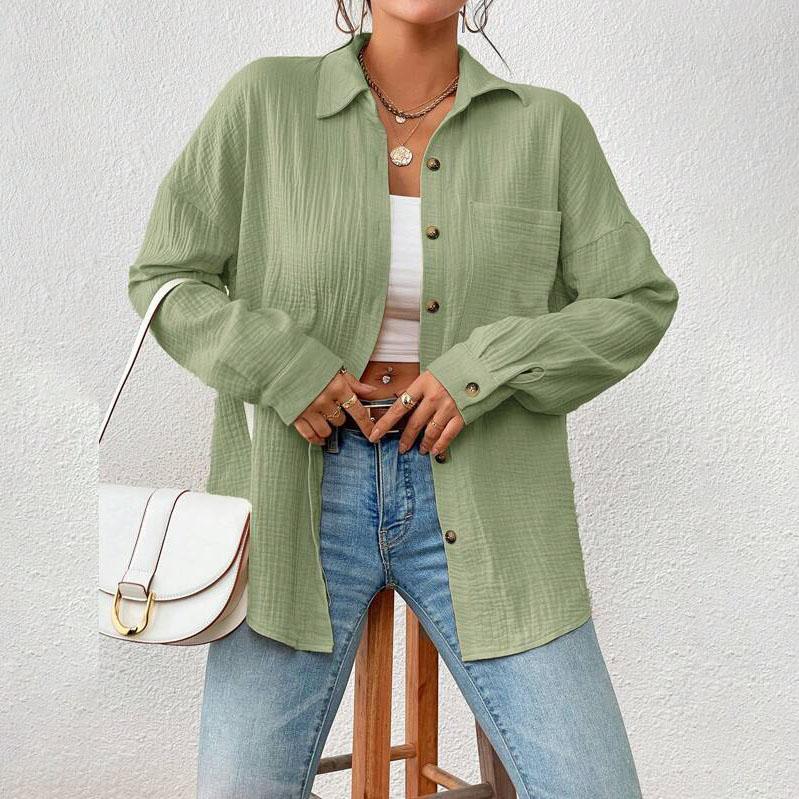 Solid Casual Loose Shirts for Women Autumn Vintage Women's Oversized Shirts and Blouses Fashion Elegant Youth Female Tops