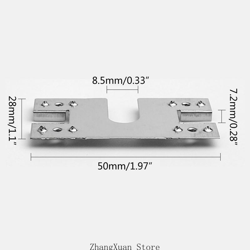 50pcs Grounding Conductive Sheet Gasket Solar Panel Cable Clamp Grounding Clip Washer Sheet 28x50mm 3XUF