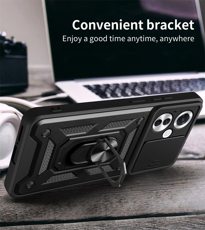 Для OPPO Reno 11F 5G чехол магнитное кольцо подставка телефон чехол для OPPO Reno 11 F CPH2603 6.7" Reno11 F 5G сдвижная линза защитная задняя крышка