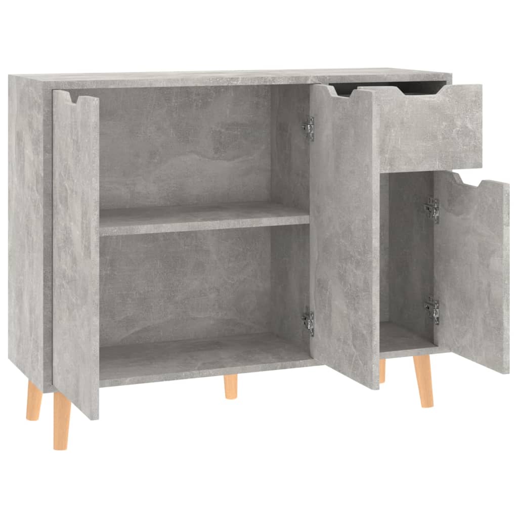 Vidaxl Szafka, Szarość Betonu, 90X30X72 Cm, Materiał Drewnopochodny