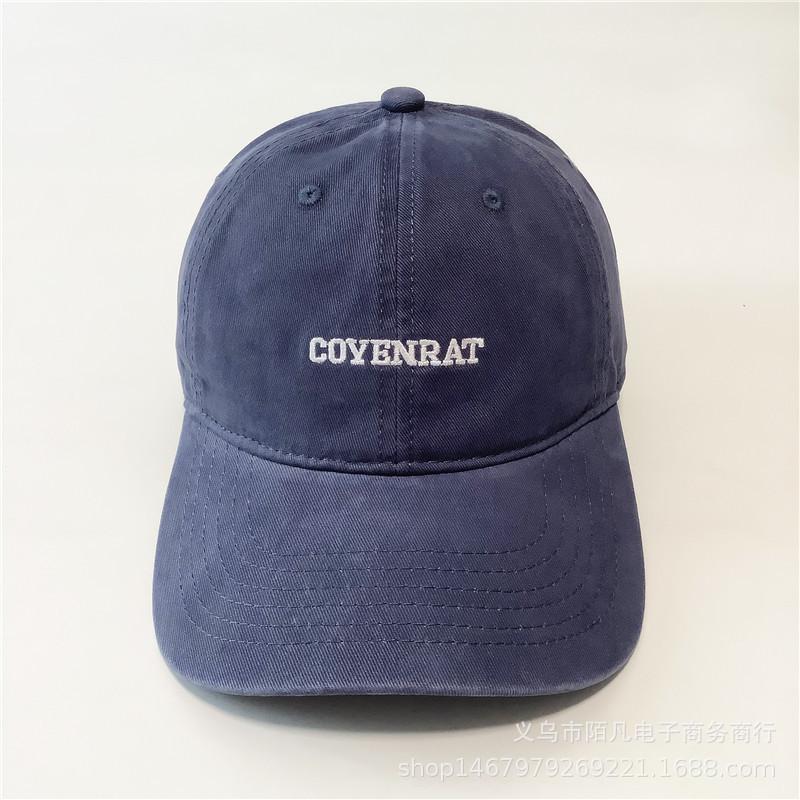 CHIC internet-famous baseball cap for men and women, vintage small letter washed baseball cap, all-season casual face-enhancing small sun hat