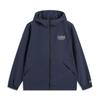 Li Ning Sports Lifestyle Series High Street American Vintage Cardigan Long Sleeve Windbreaker Loose Coat Unisex Upperwear Deep-Navy-Blue AFDV445-6