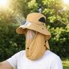 Adjustable Solar Rechargeable Fan Hat Portable Wide Brim Fan Hat Fishing Sun Shading Hat  Travel