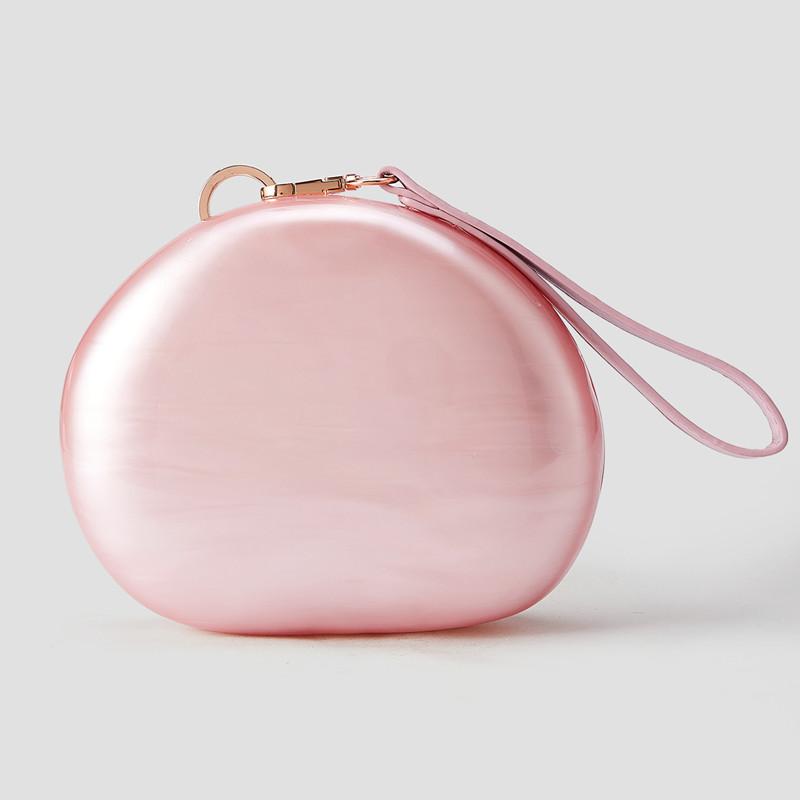 2025 New Design Oval Marble Pattern Acrylic Evening Clutch Bag Brand Women Egg Shell Wedding Party Handbag Fashion Crossbody Bag