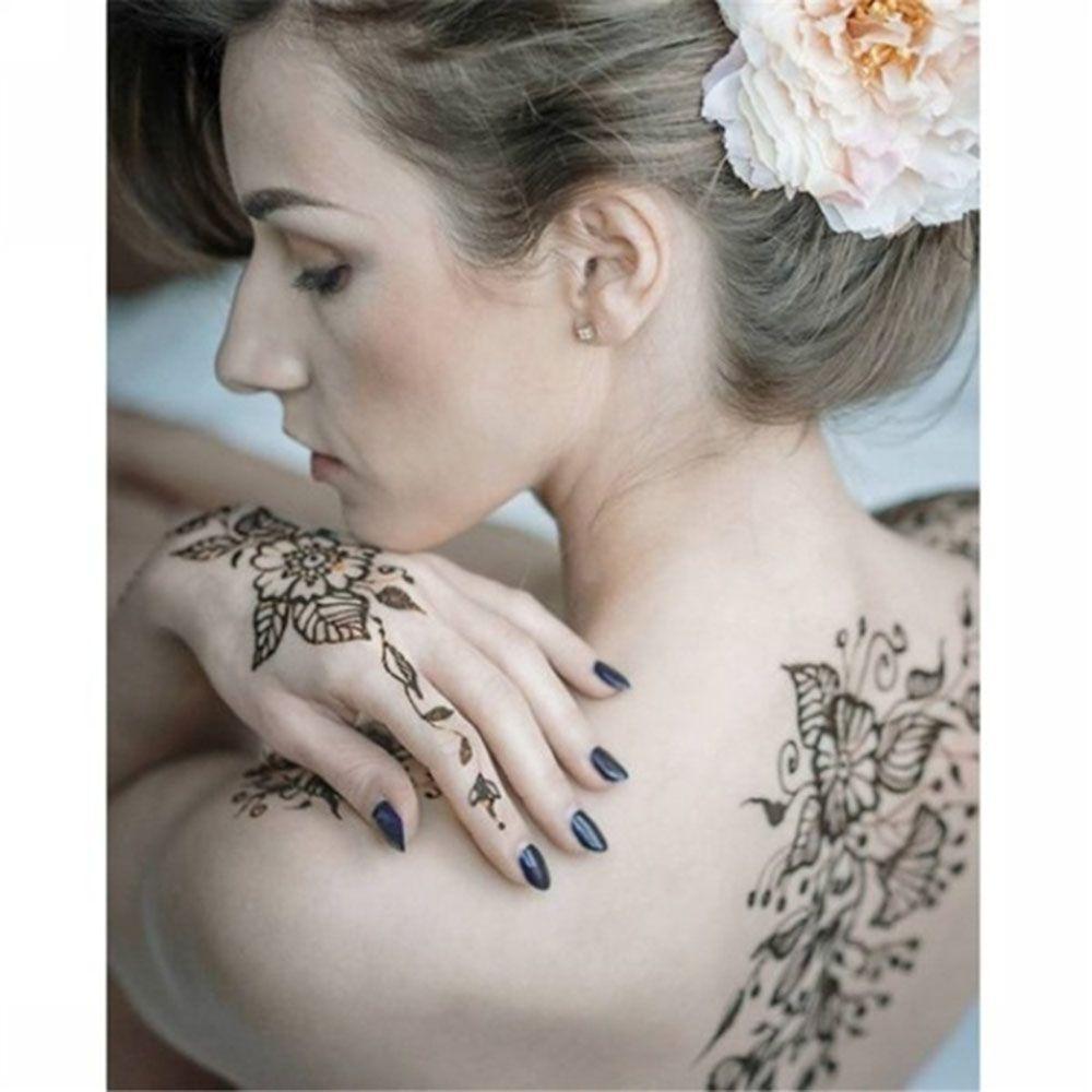 Stencils Body Art Waterproof India Hand Art Stickers Tattoo Sticker Henna Template Tattoo Temporary