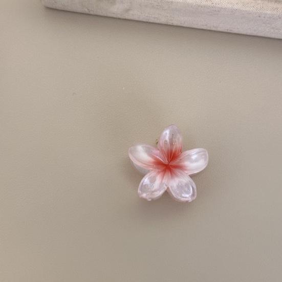 Форма цветка, пляжный отдых, зажим в виде акулы, градиент цвета, противоскользящие зубы, задняя часть головы, сильная ручка, коготь для волос, аксессуары для волос