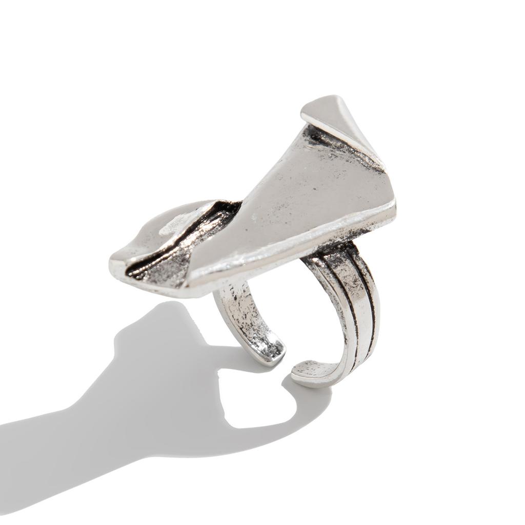 DIEZI Punk Vintage Irregular Choker Necklace Earrings Ring Set For Women Fashion Gold Silver Color Clavicle Jewelry Set