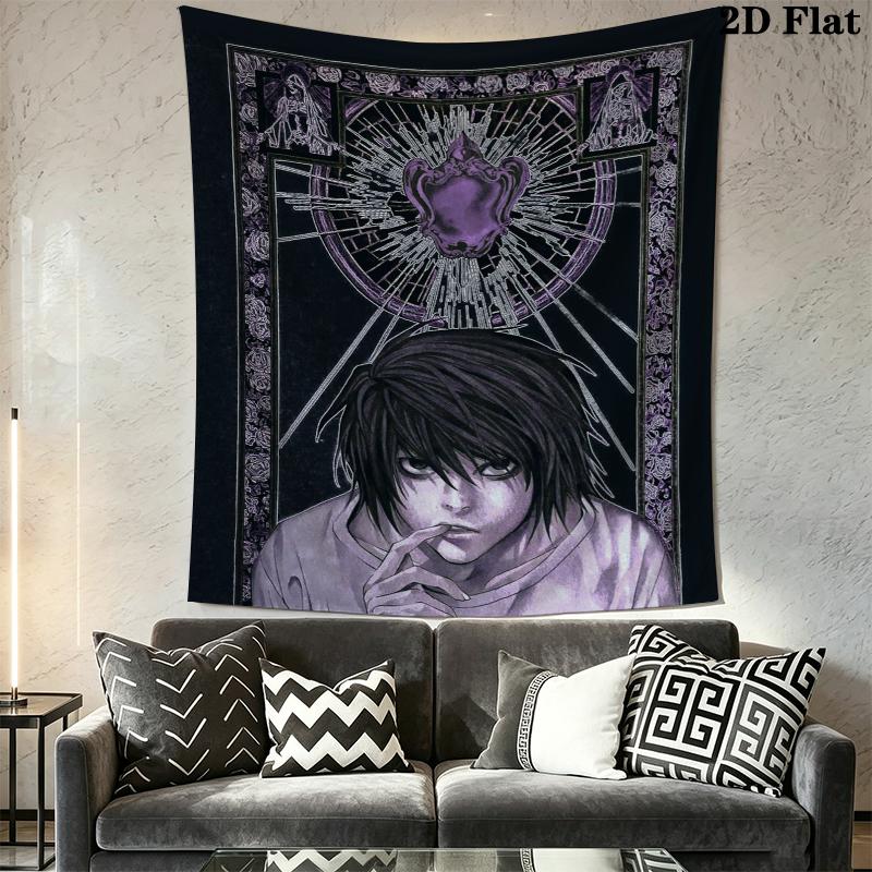 L Wall Tapestry Aesthetic Wall Hanging Printed Fabric Blanket Decorative Tapestries for Bedroom Living Room Home Decor