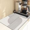 Резиновый коврик для сушки, нескользящий кухонный коврик с суперабсорбентом, защитный коврик для столешницы, кухонные принадлежности, коврики для кофемашины