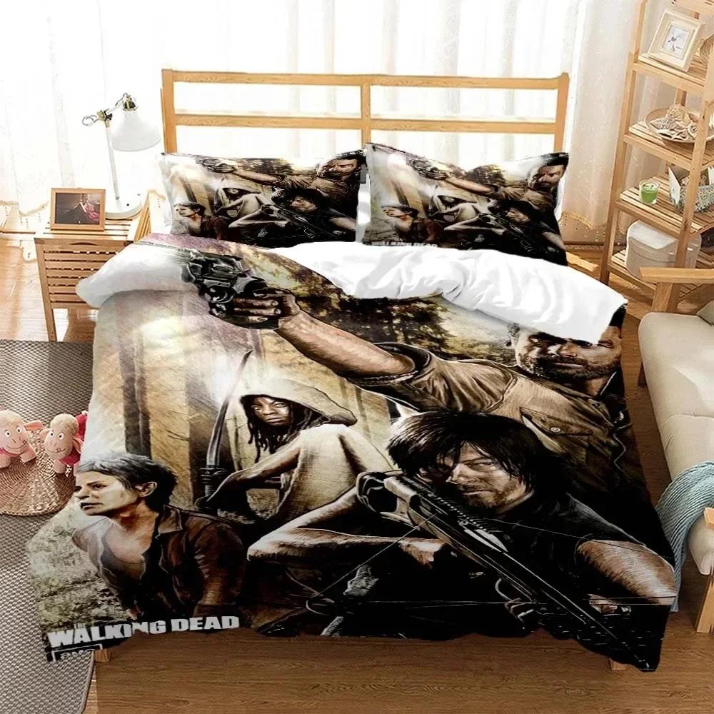 Horror Die Walking Dead Printed Bedding Set Luxury Queen Bedding Set Soft and Comfortable Customized Bedding Set for Boy