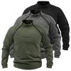Men Sweatshirt Warm Zippers Loose Soft Breathable Pullover Long Sleeve Windproof Stand Collar Autumn Tops Daily Clothes