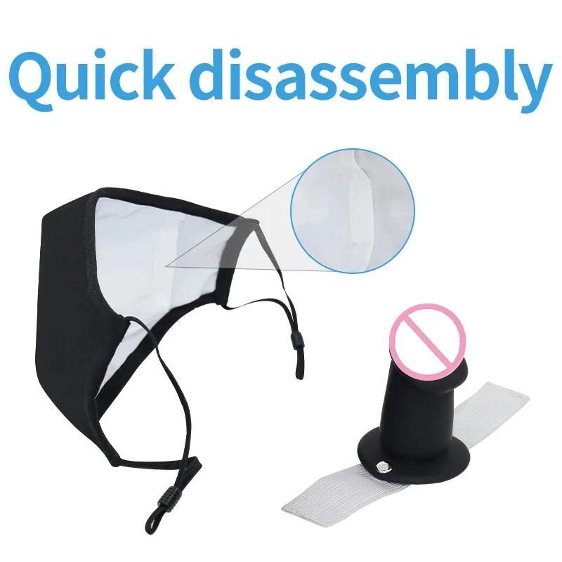 Силиконовый дилдо, пенис, пробка, бондаж, кляп для рта, съемная маска, фетиш, раб, взрослые, сексуальные игрушки для пар/женщин