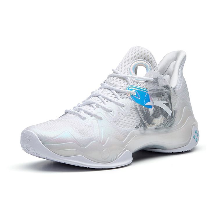 Anta Crazy Tide 4 Nitrogen Technology Shock Absorption Anti-Slip Wear-Resistant Support Low-Top Basketball Shoes Men Sneaker White 112231106-10