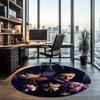 Wednesday Printed Round Rug Carpet Chair Rug Area Rug Entryway Doormats,for Office Chair Living Room Bedroom Kitchen Room.