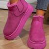 Зимние женские короткие плюшевые теплые зимние ботинки, повседневная обувь, новые замшевые ботильоны «Челси» на плоской подошве, женская обувь на платформе, Botas