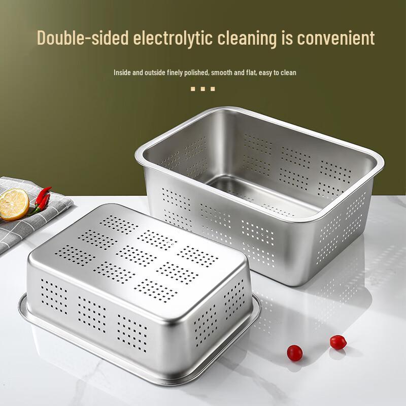 Alliance 304 Stainless Steel Commercial Perforated Square Basin