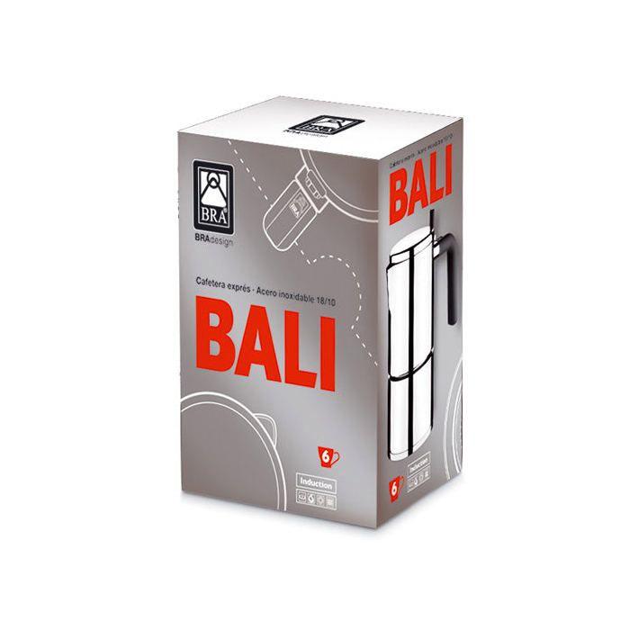 Cafetière italienne - bra - bali - inox 18/10 - 6 tasses - compatible induction